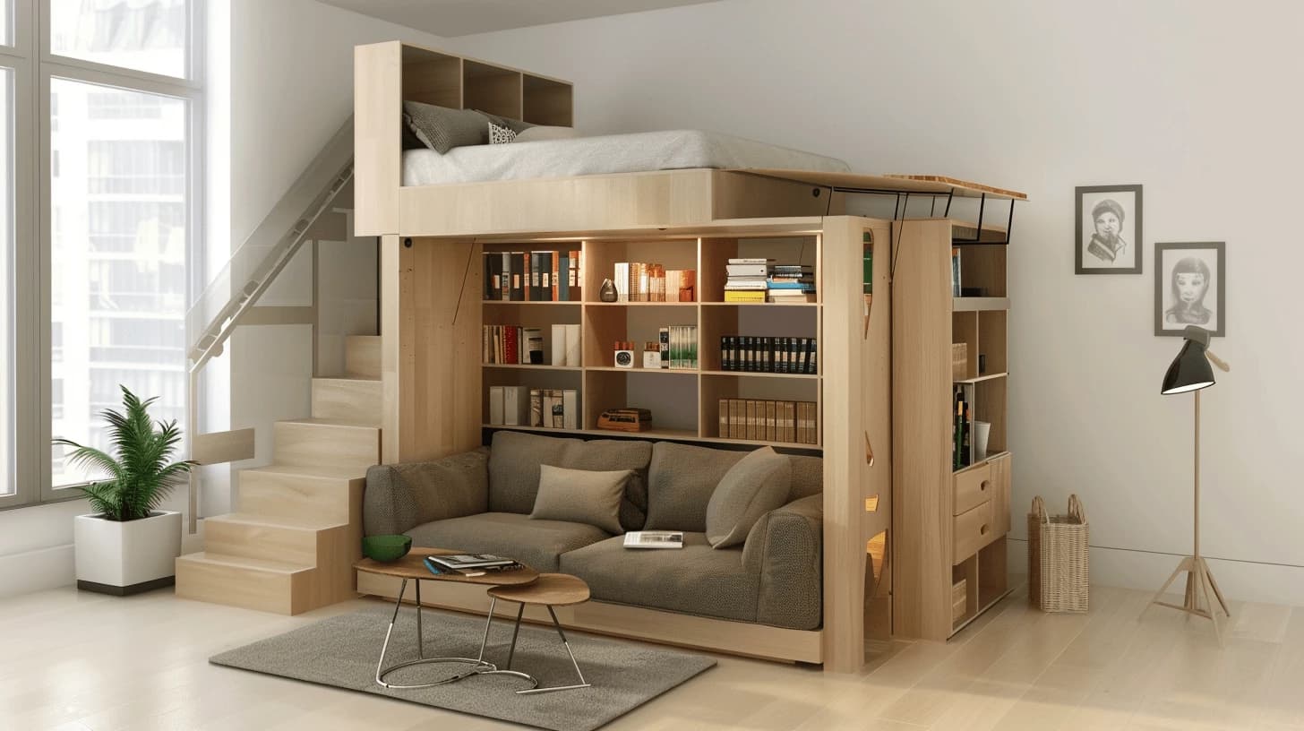 A furnished living space set up by HEQS Furniture